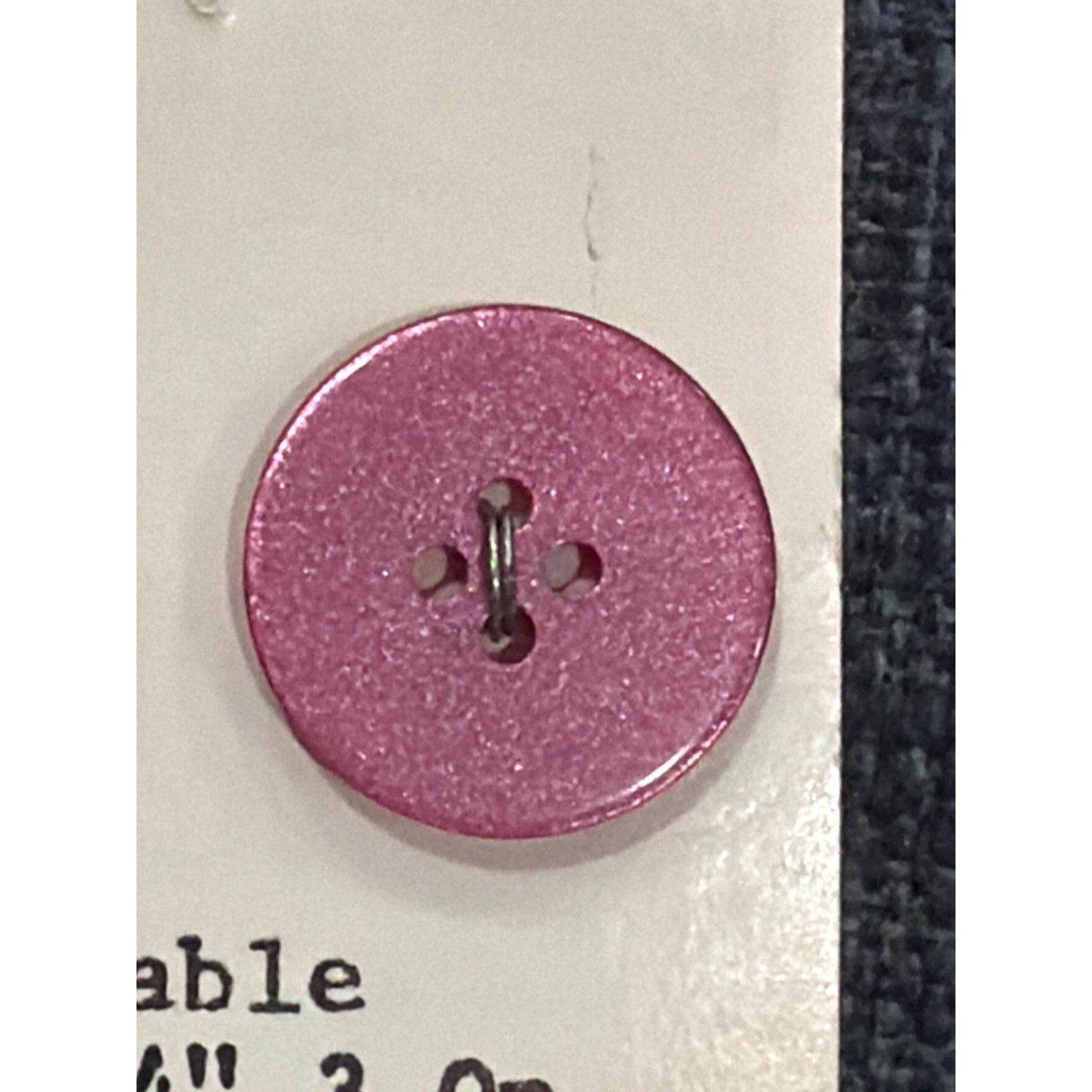 Vintage Pink Buttons La Petite 3/4 Inch Lansing Iowa Sewing Craft NOS Set