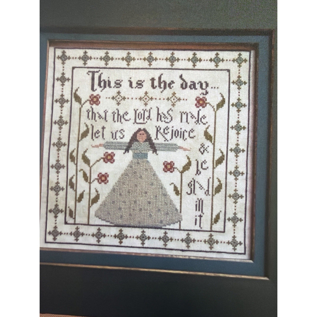 La-D-Da This Is The Day Cross Stitch Pattern 2007 Primitive Sampler NOS