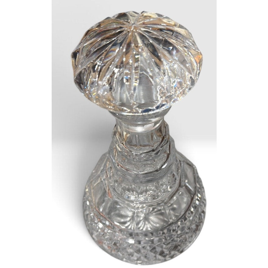 Vintage Prussian Form Glass Liquor Decanter Three Ring Neck Large Stopper – additional view 2