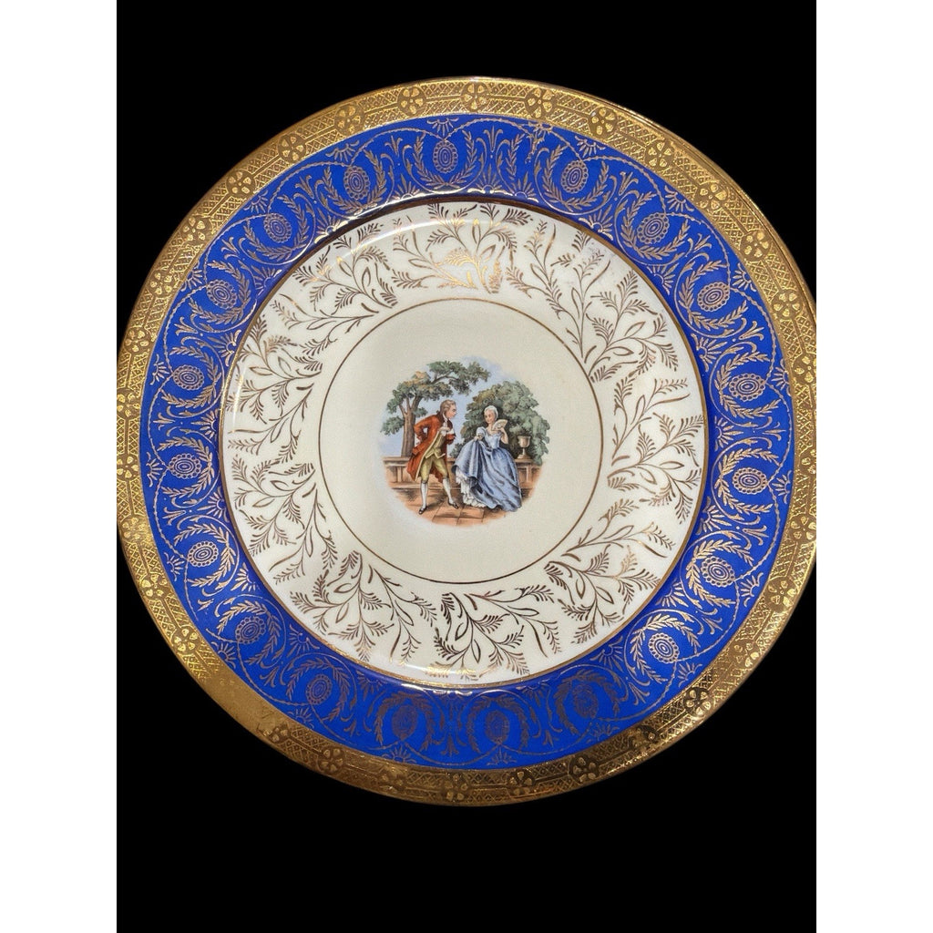 Vintage Taylor Smith & Taylor Bromley Dinner Plates Set of 8 22K Gold