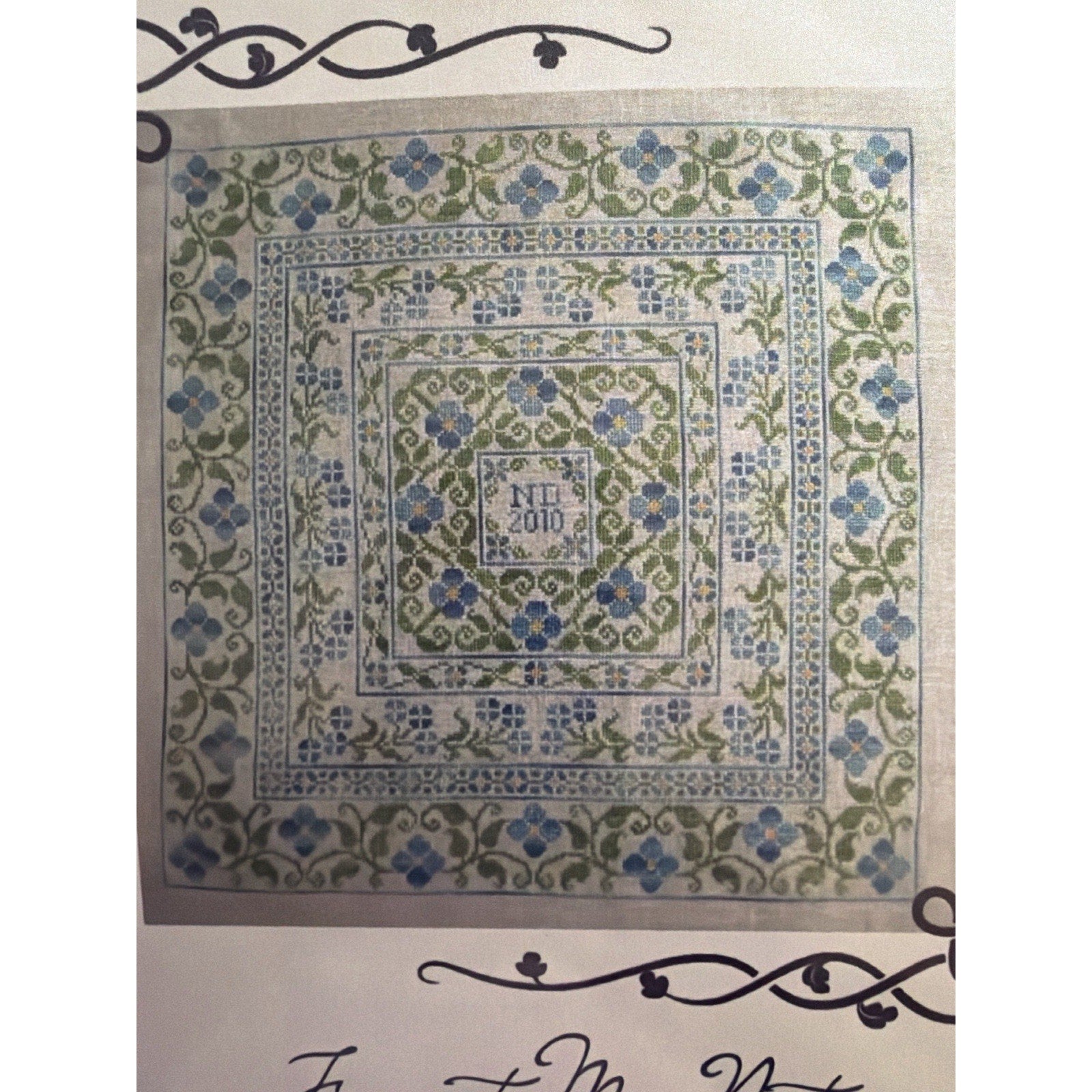 Northern Expressions Forget Me Not Cross Stitch Pattern NEN007 Chart