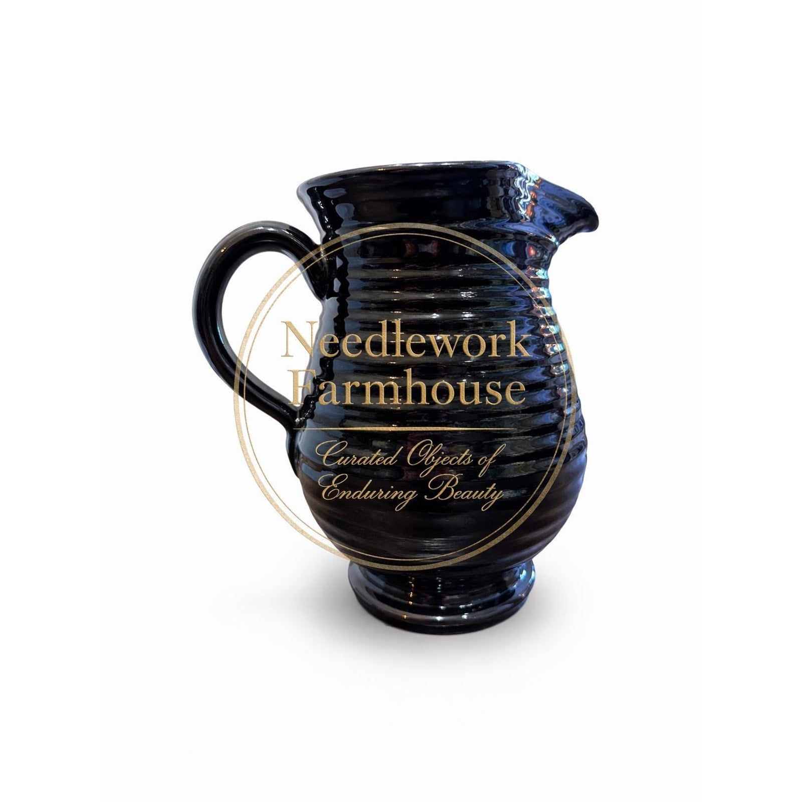 Primitive Black Studio Pottery Handmade North Carolina Stoneware Farmhouse