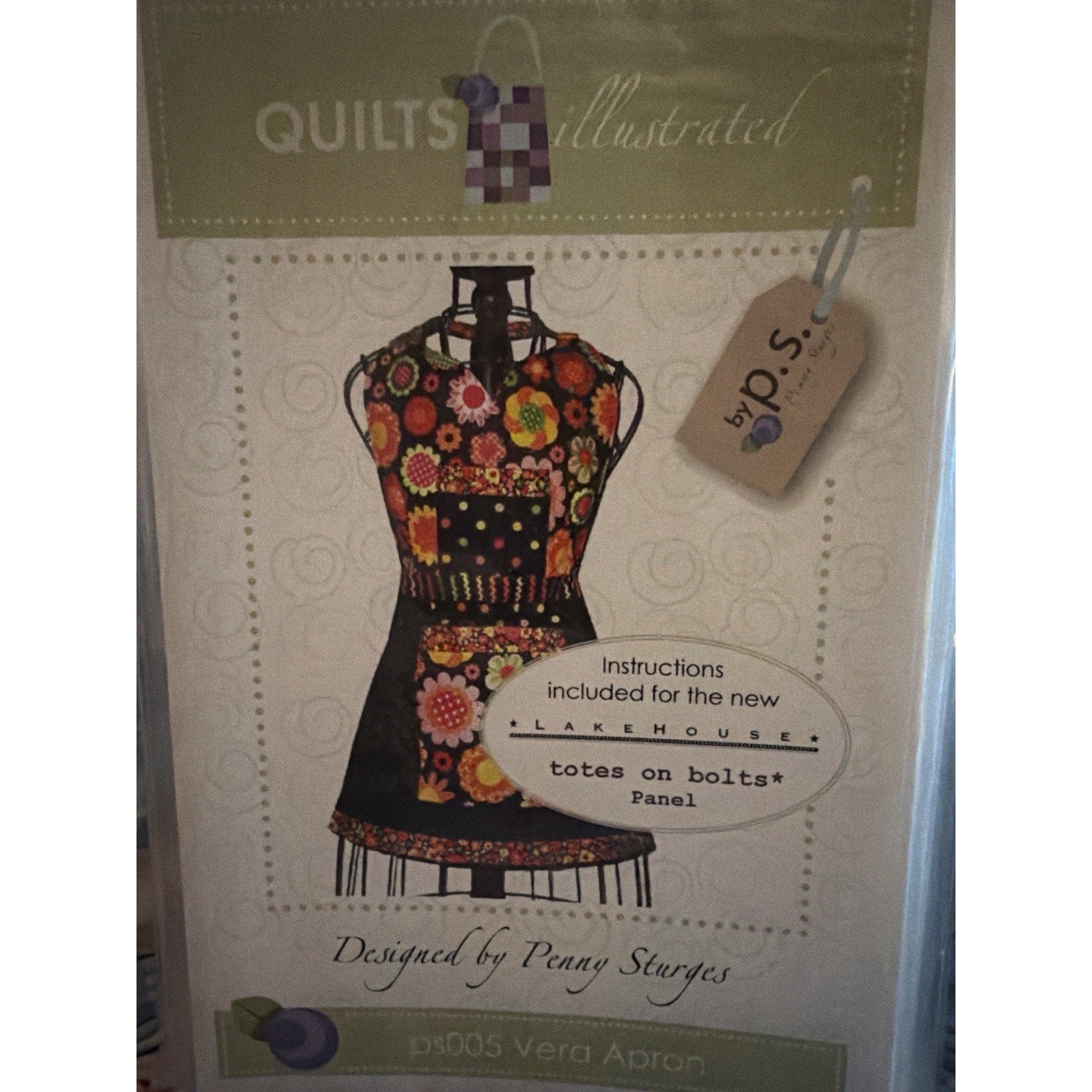 Quilts Illustrated Vera Apron Pattern PS005 Penny Sturges NOS