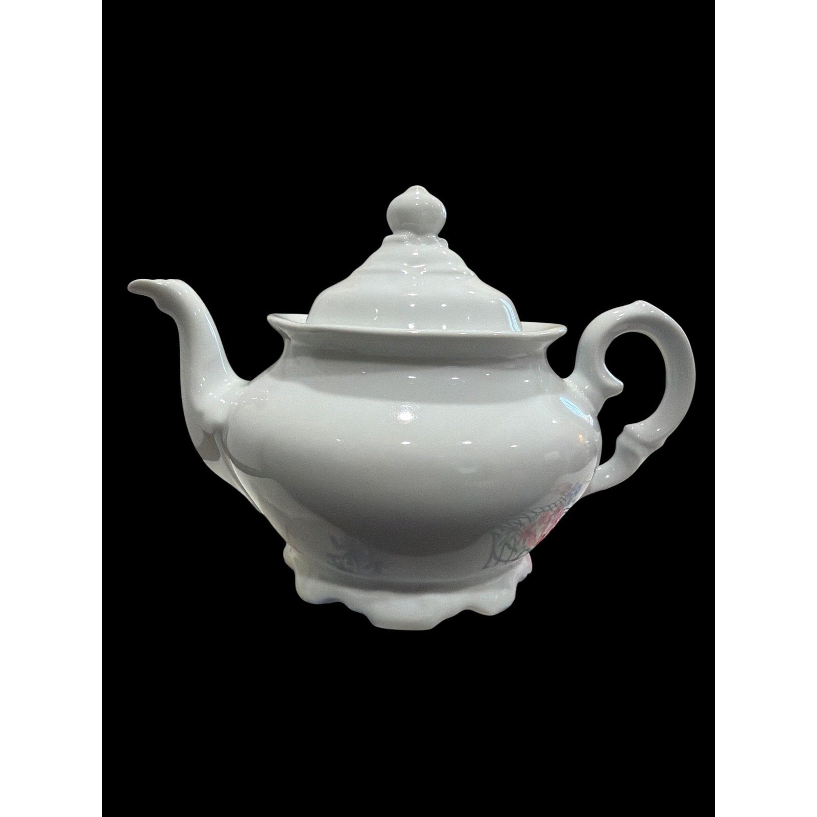 Vintage Tea for Two Set – English Bone China Teacups & White Teapot – Romantic Cottagecore Entertaining