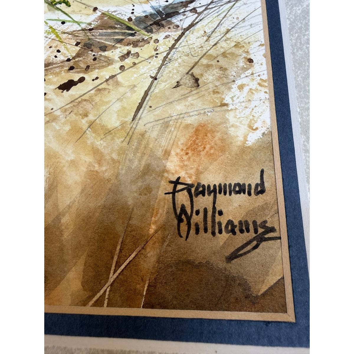 Original Bluebird Watercolor Painting Raymond Williams Curious Blue Framed Art – additional view 8