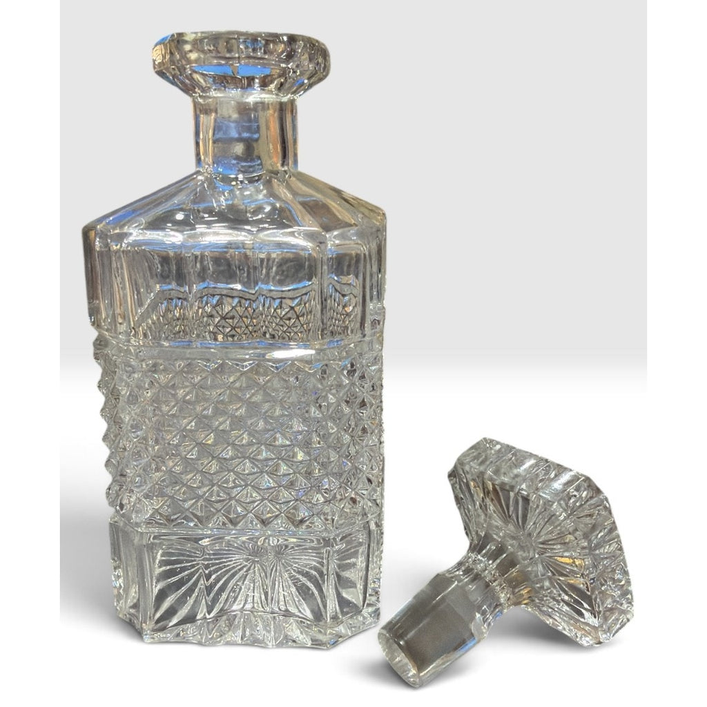 Golden Crown E&R Hand Cut Lead Crystal Decanter West Germany 9.5" – additional view 2