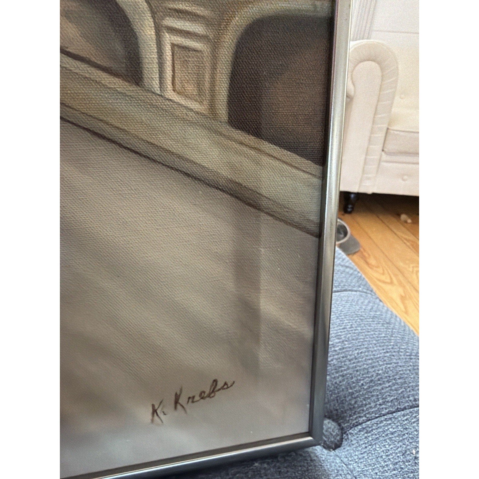 Mid-Century Paris Street Scene Notre Dame Oil Painting Signed Canvas