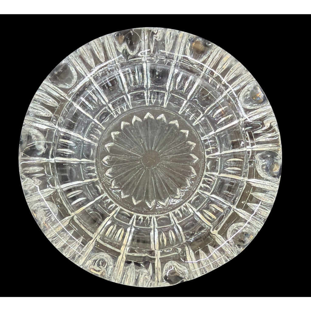 Vintage Clear Pressed Glass Ashtray Daisy Starburst Catchall Dish 6" – additional view 4