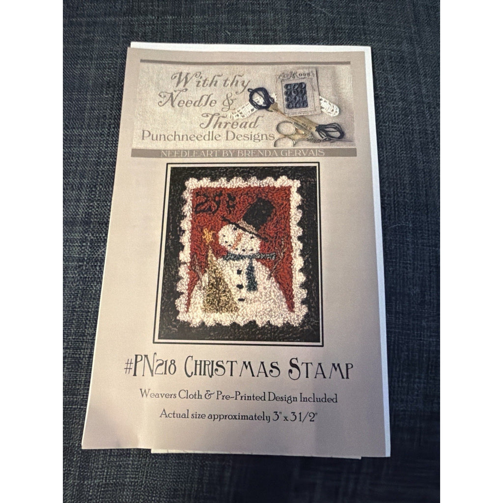 Brenda Gervais Christmas Stamp OOP Punch Needle Pattern PN218 Snowman