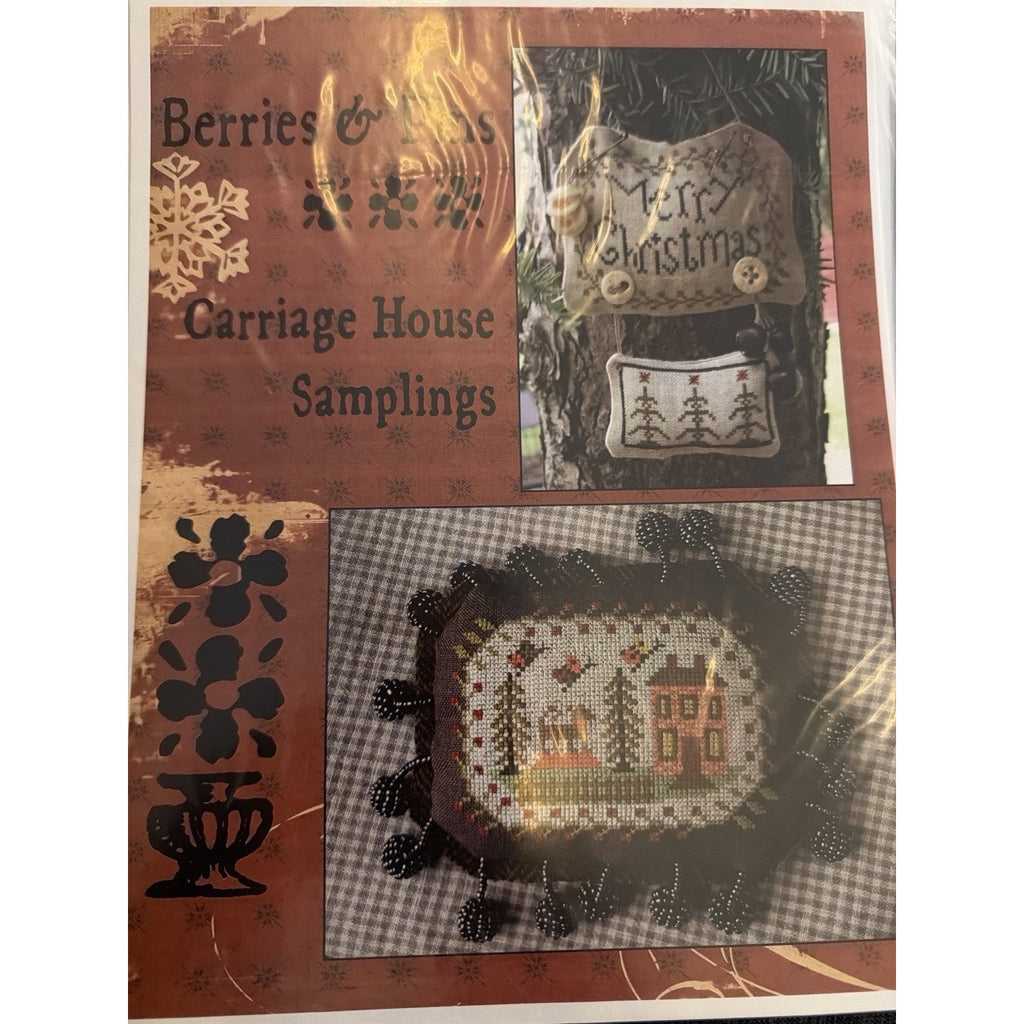 Carriage House Samplings Berries & Boughs Christmas Cross Stitch Pattern Chart