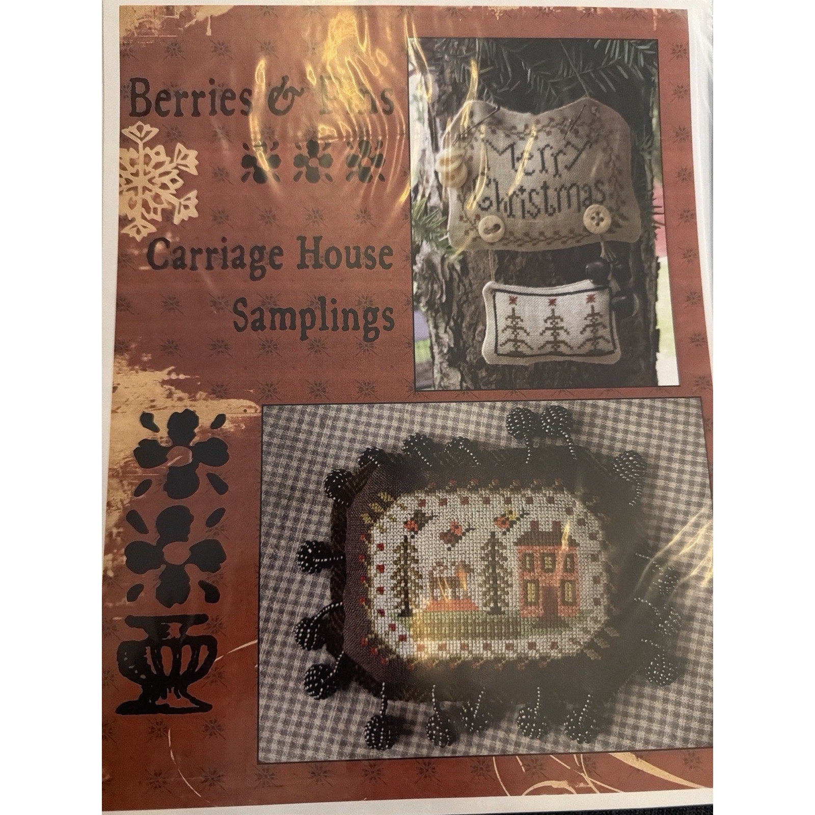 Carriage House Samplings Berries & Boughs Christmas Cross Stitch Pattern Chart