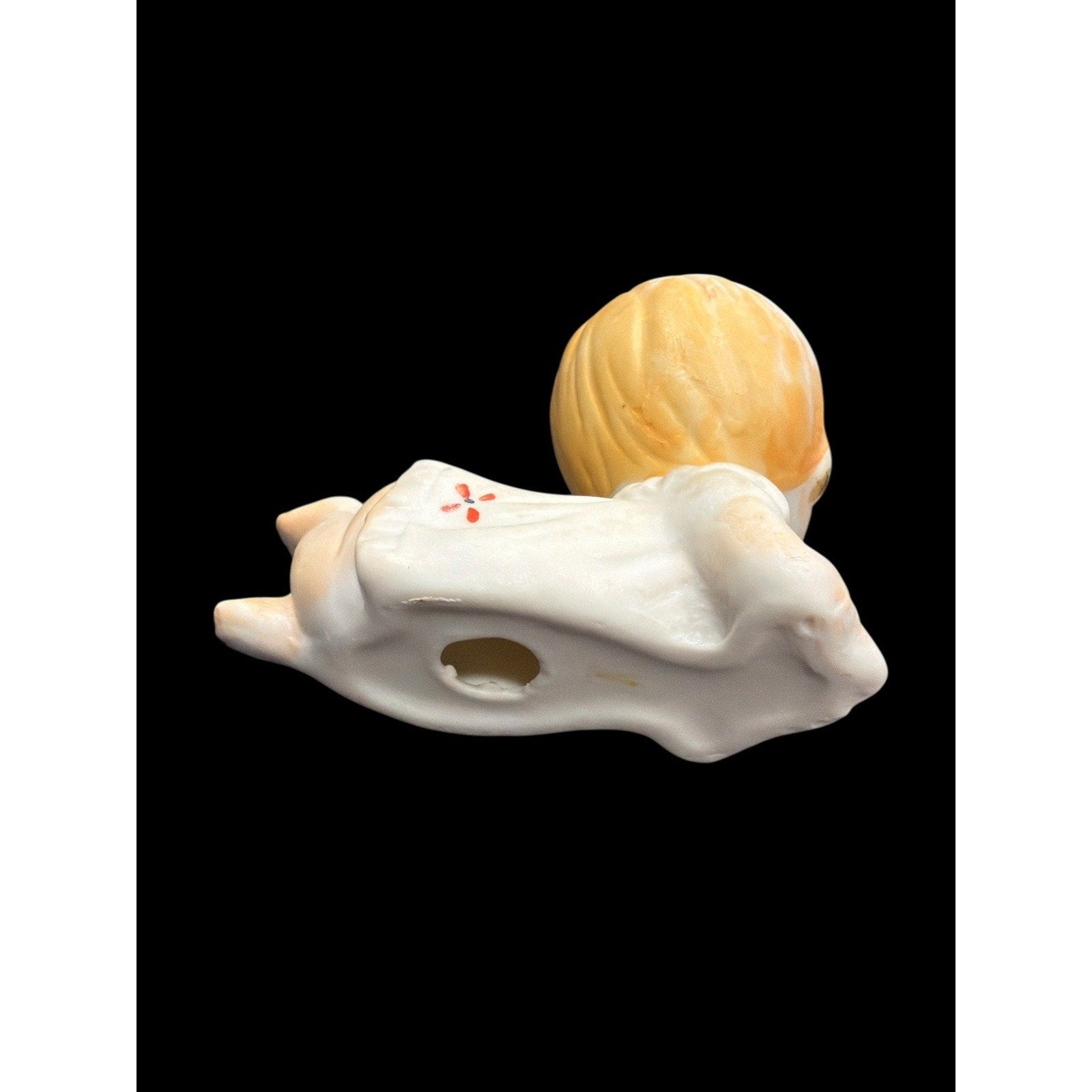 Vintage Bisque Crawling Baby Figurine Mid Century Nursery Decor