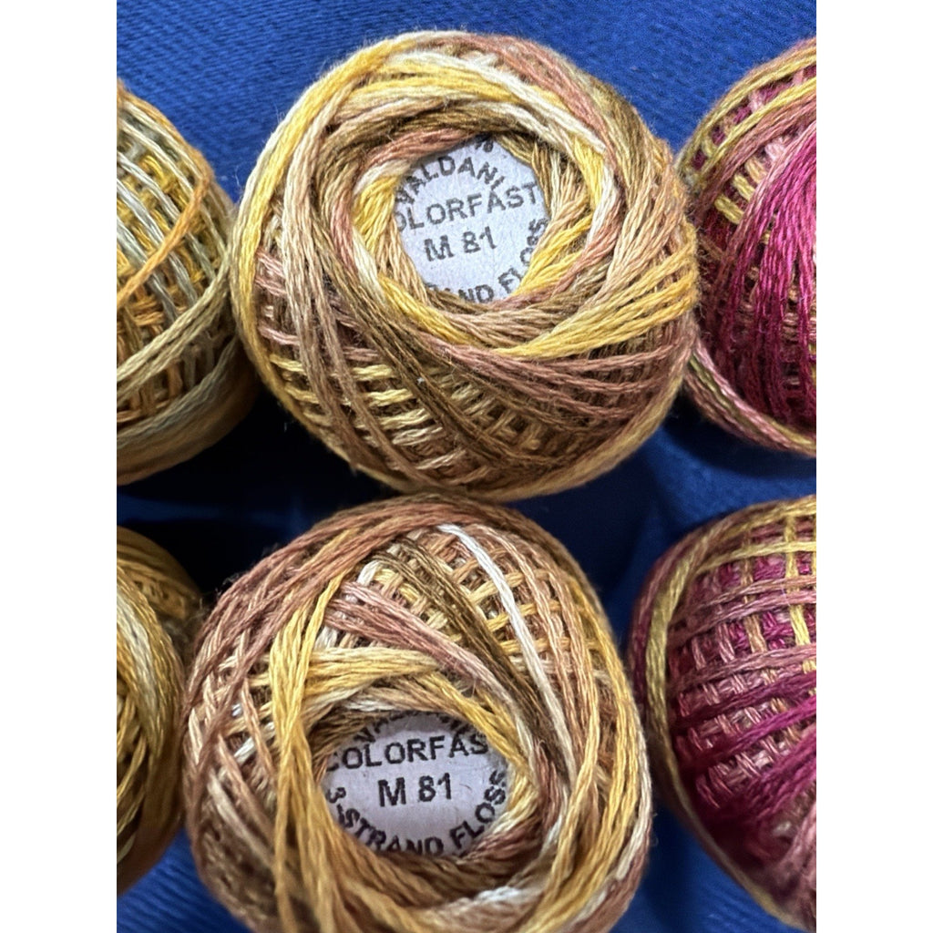 Valdani Pearl Cotton Set 8 Balls Colorfast Autumn Glow M28 M37 M81