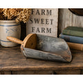 Primitive Handmade Grain Scoop, Antique Rustic Farm Feed Scoop