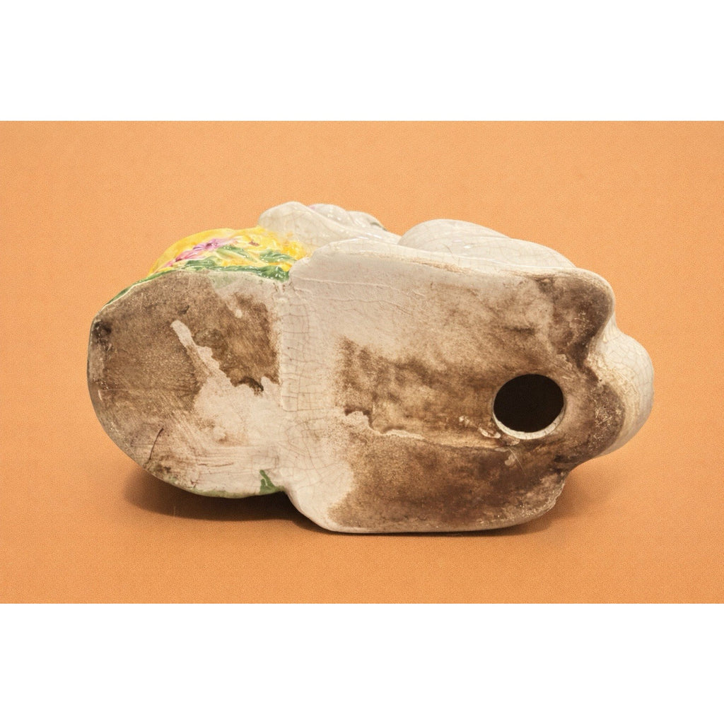 Vintage Ceramic Rabbit Planter | Mid-Century Easter Bunny Basket