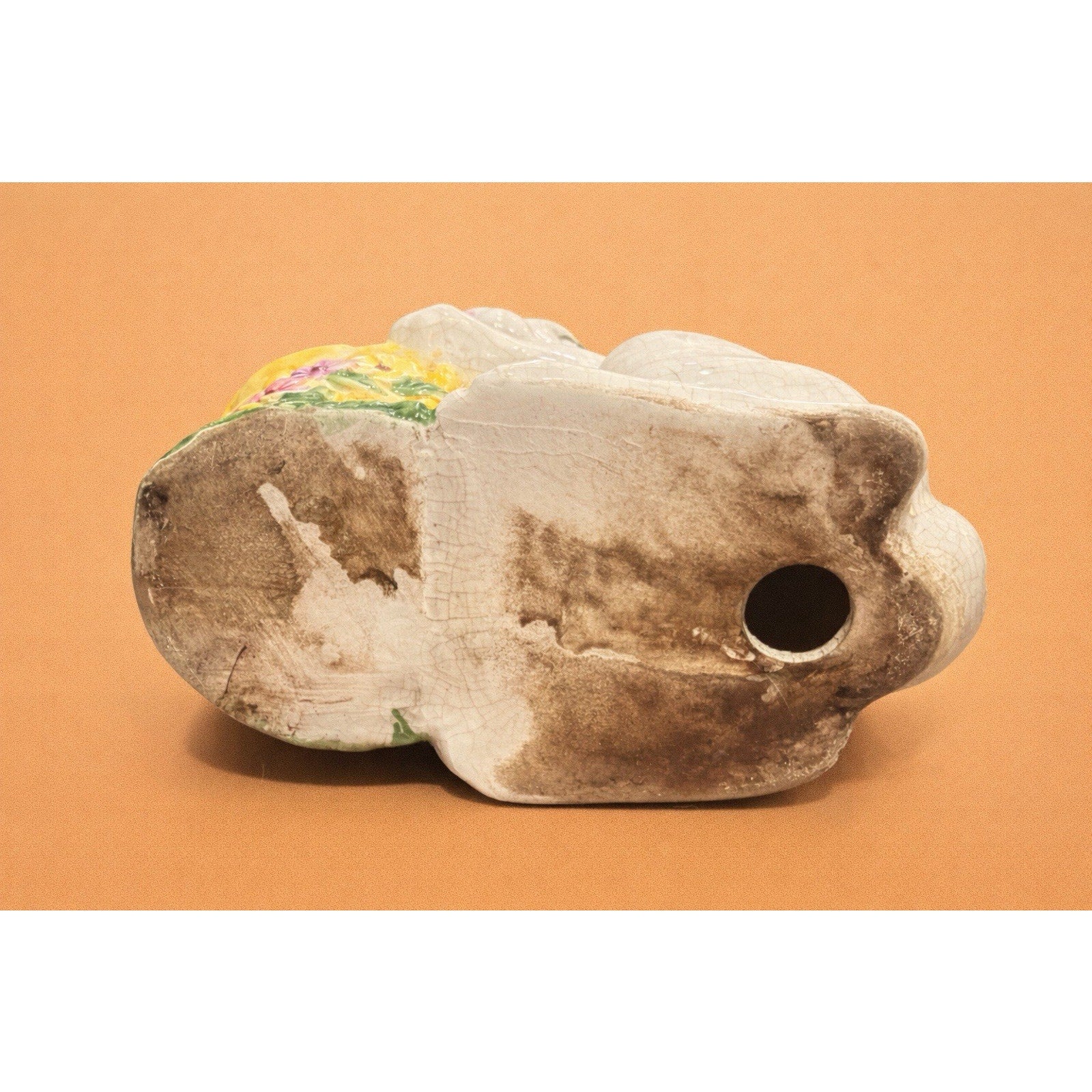 Vintage Ceramic Rabbit Planter | Mid-Century Easter Bunny Basket