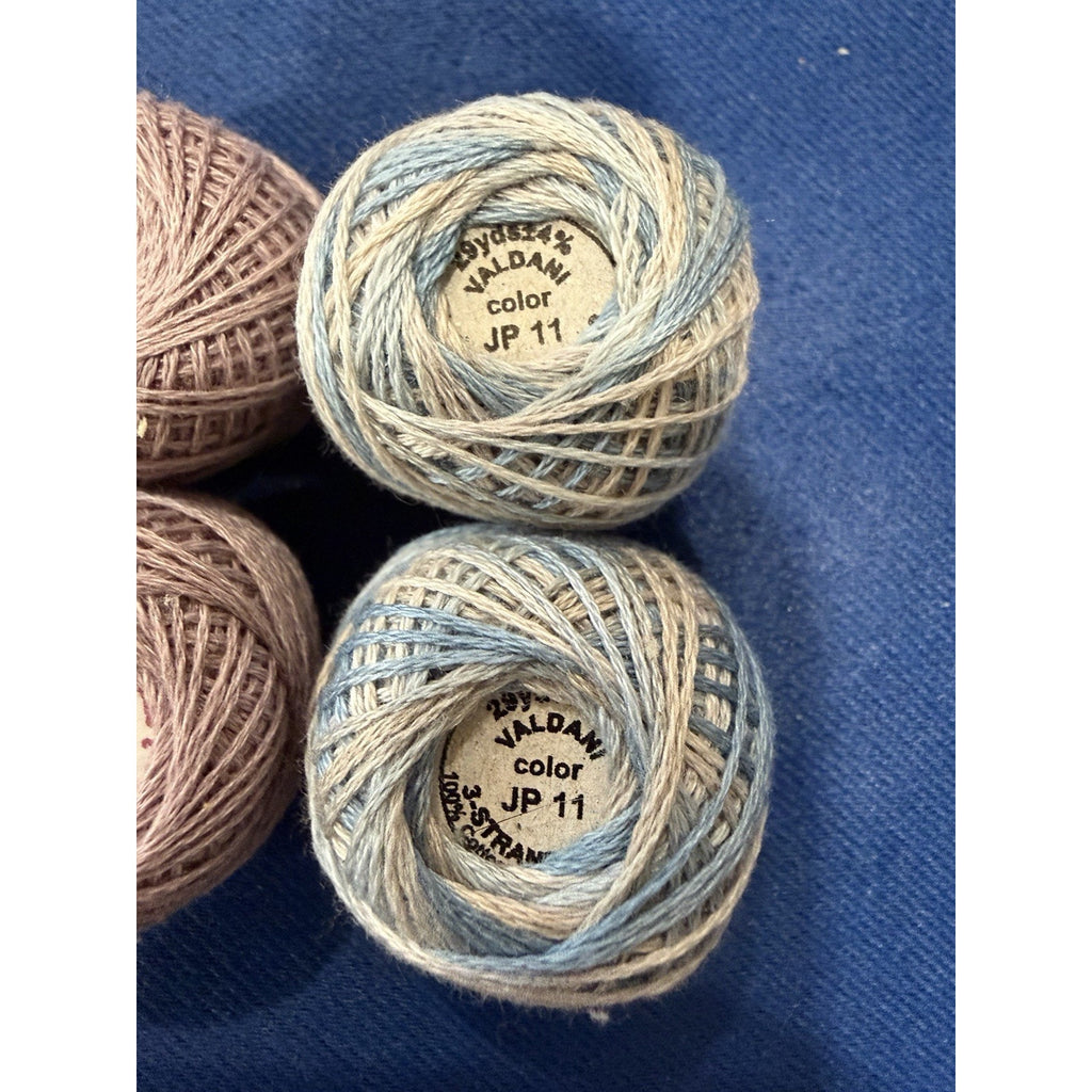 Valdani Pearl Cotton Pastel Garden Mist 10 Ball Thread Collection