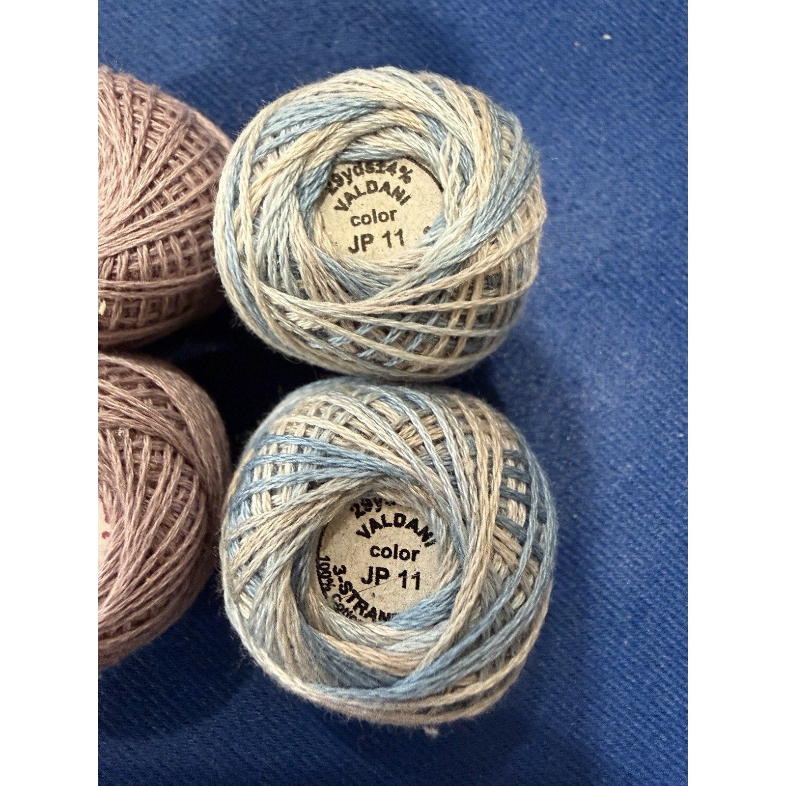 Valdani Pearl Cotton Pastel Garden Mist 10 Ball Thread Collection