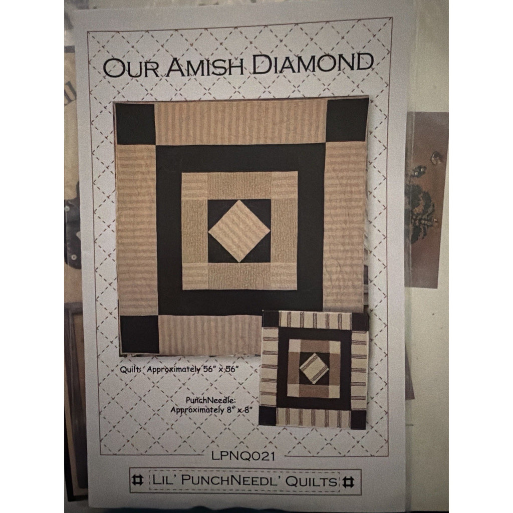 Graham Cracker Our Amish Diamond LPNQ021 Quilt Punch Needle Pattern NOS
