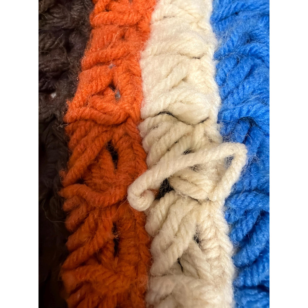 Handmade Crochet Afghan Throw: Boho Fall Blanket, Retro Cabin Decor