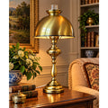 Vintage Solid Brass Student Table Lamp 28 Inch Dome Shade Library Desk Light