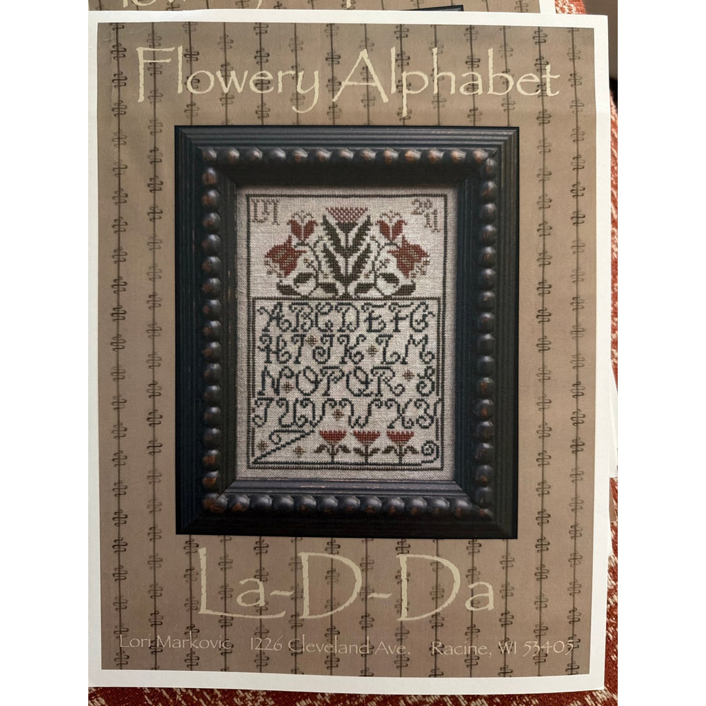 La-D-Da Flowery Alphabet Cross Stitch Floral Sampler NOS