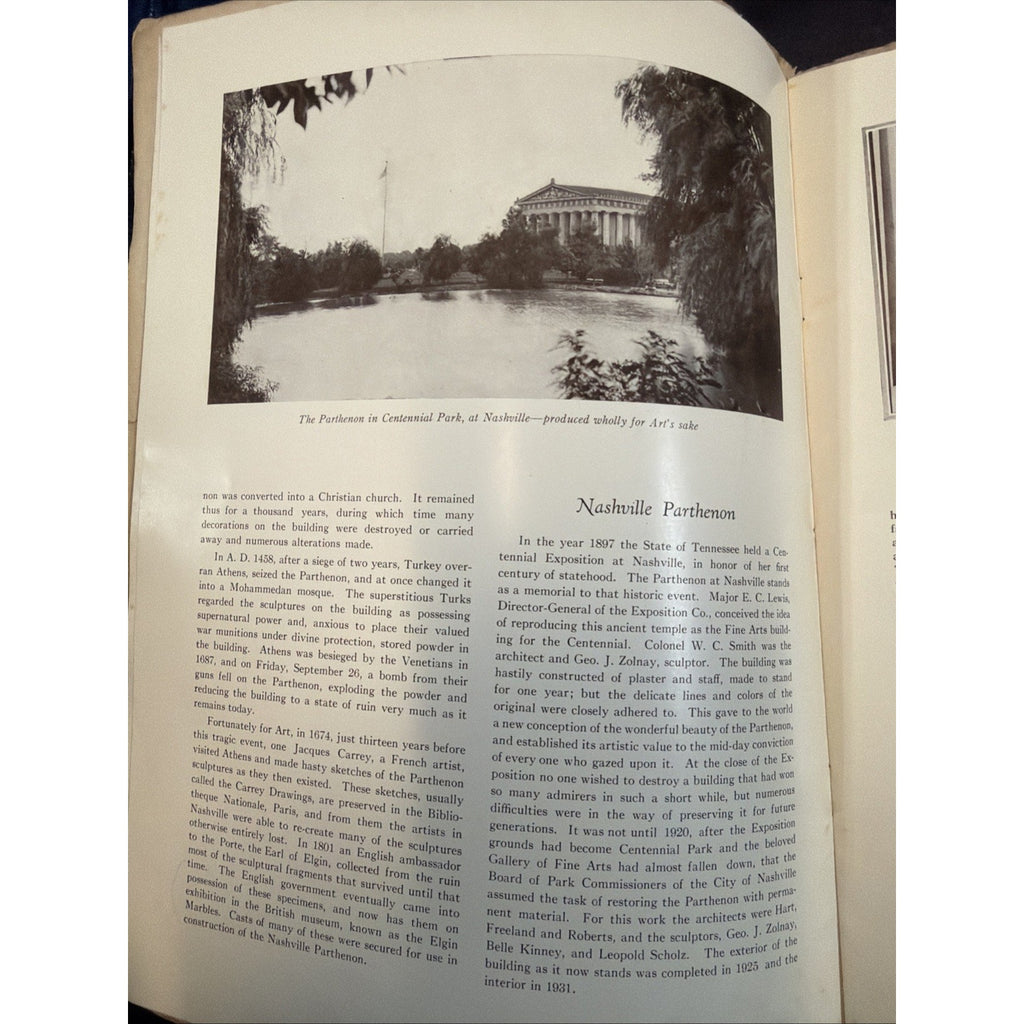 1931 The Parthenon at Nashville TN Original Commemorative Booklet