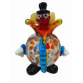 Vintage Murano Art Glass Clown Figurine Confetti Glass Black Top Hat 6"