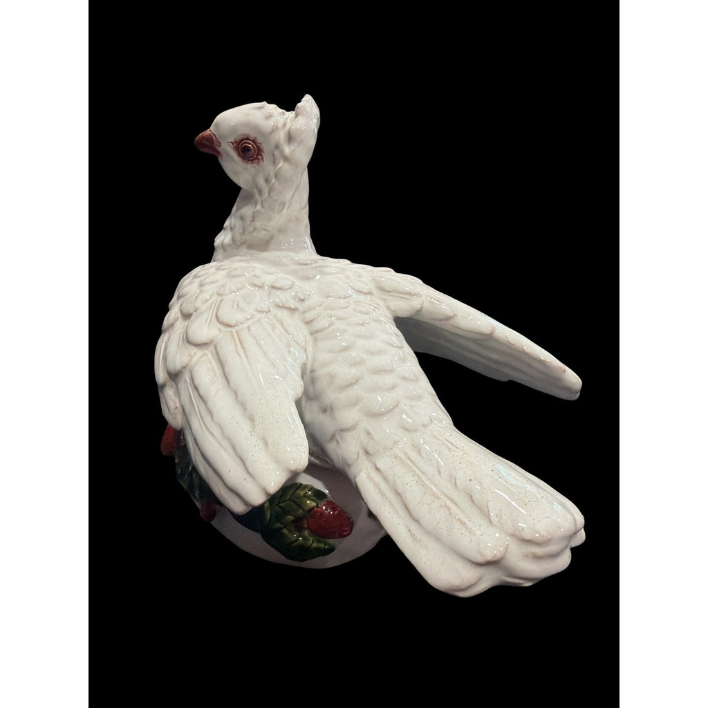 Vintage Ceramic Turkey Trinket Box Covered Candy Dish Japanese Thanksgiving