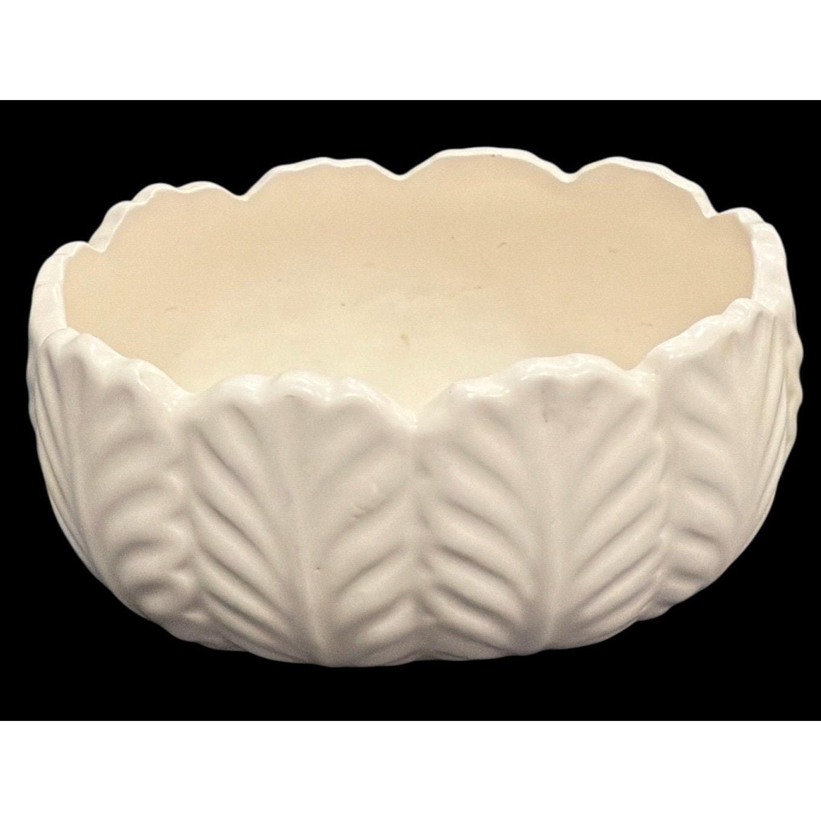Vintage White Ceramic Planter Napco Japan Cottagecore Farmhouse Decor