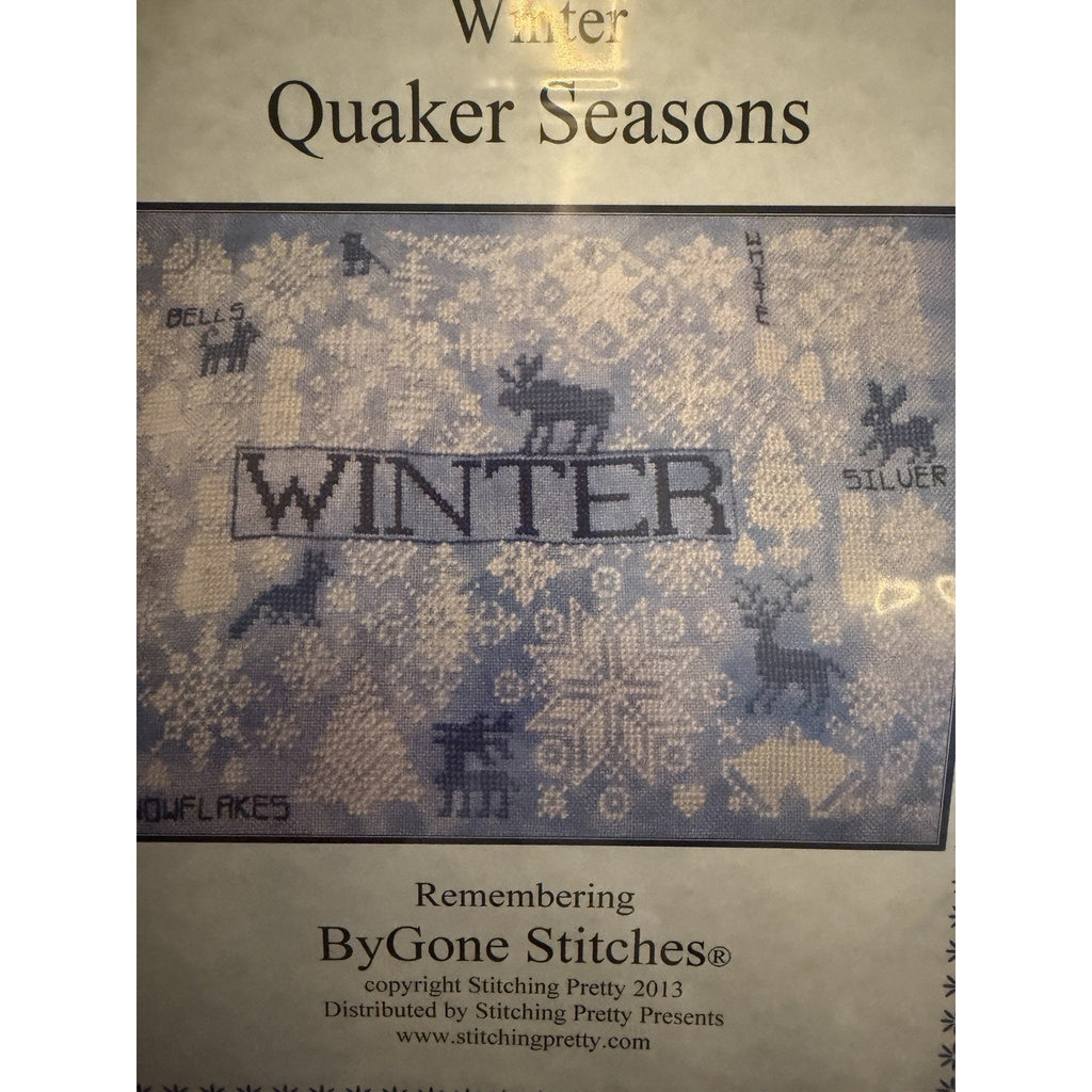 ByGone Stitches Quaker Seasons Set of 4 NOS Cross Stitch Patterns