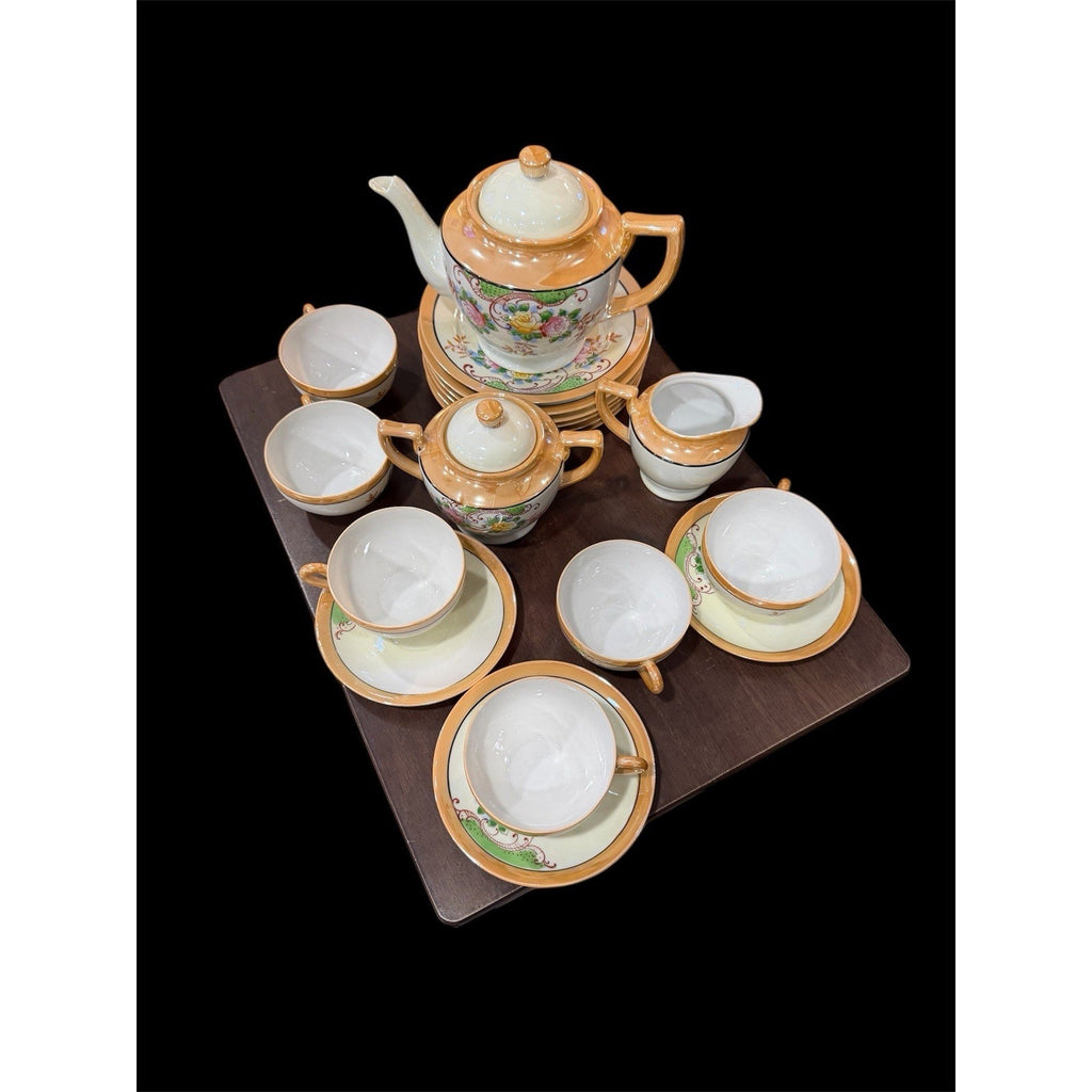 Vintage Made in Japan Porcelain Tea Set 17 Pc Floral Tea Service
