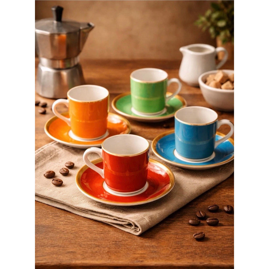 Vintage Mid Century Modern Espresso Cup Set – Argentina Ceramic, Set of 4