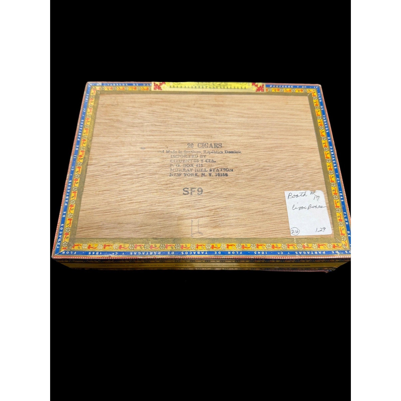 Vintage Cigar Box Decor Set Partagas Tin & Storage Boxes Man Cave Shelf Decor