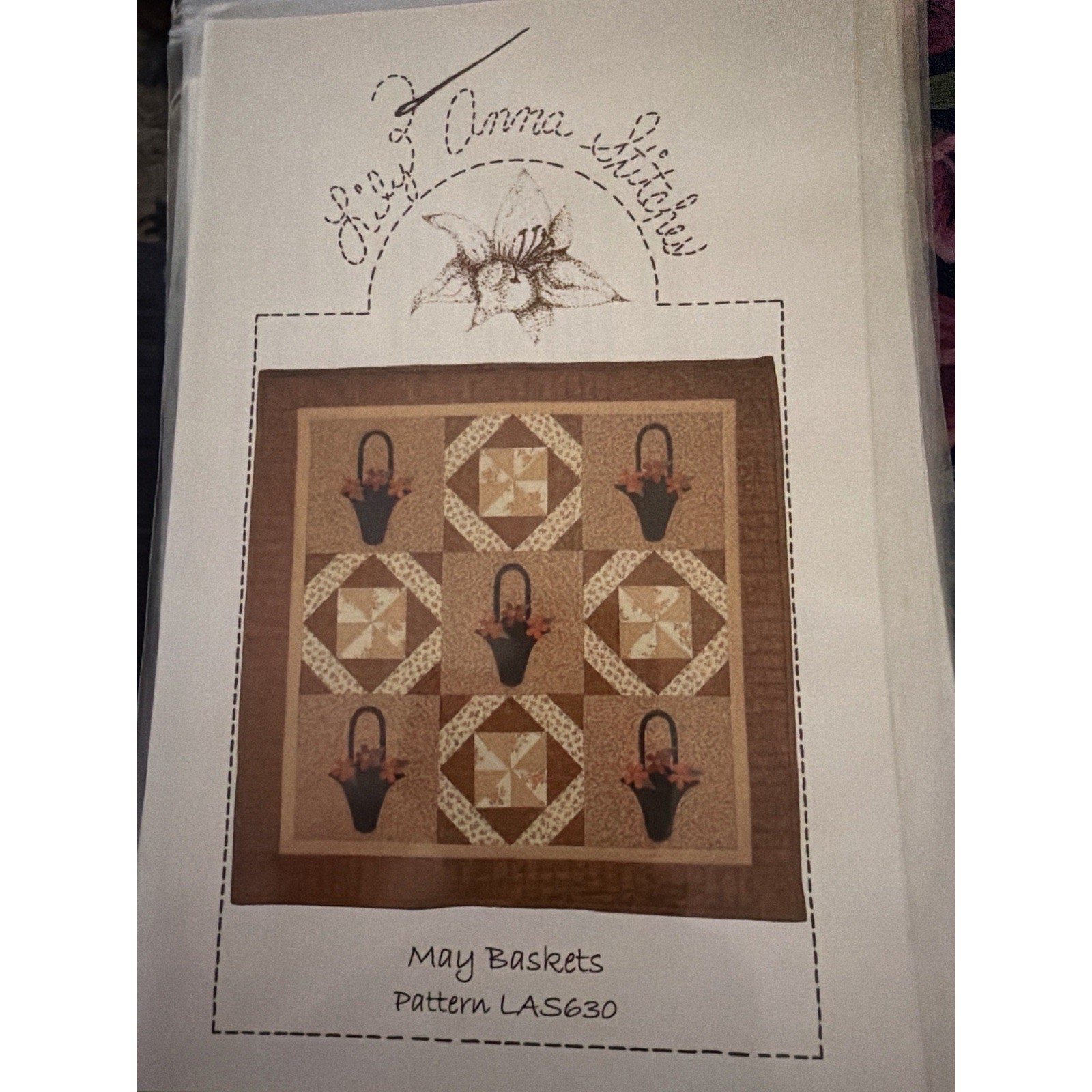 May Baskets LAS630 Lily Anna Stitches Quilt Pattern NEW