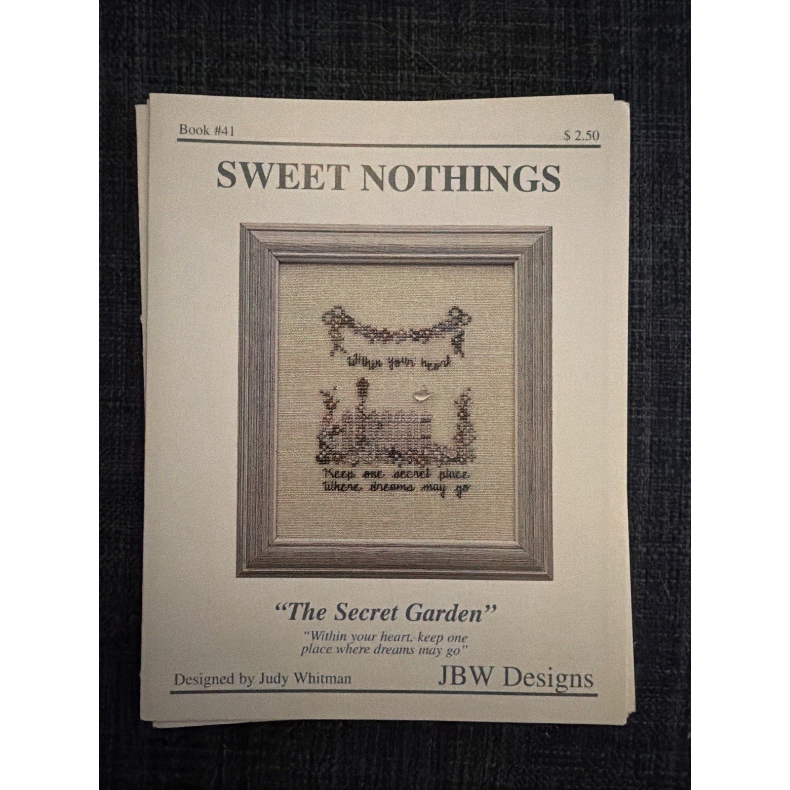 JBW Designs Sweet Nothings Book #41 Secret Garden Pattern NEW
