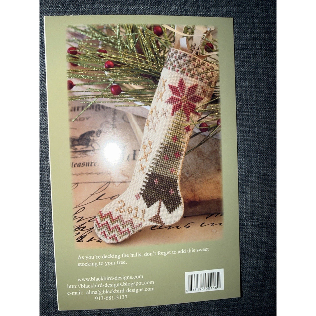 Blackbird Designs Crowning the Tree Cross Stitch Pattern Christmas Stocking
