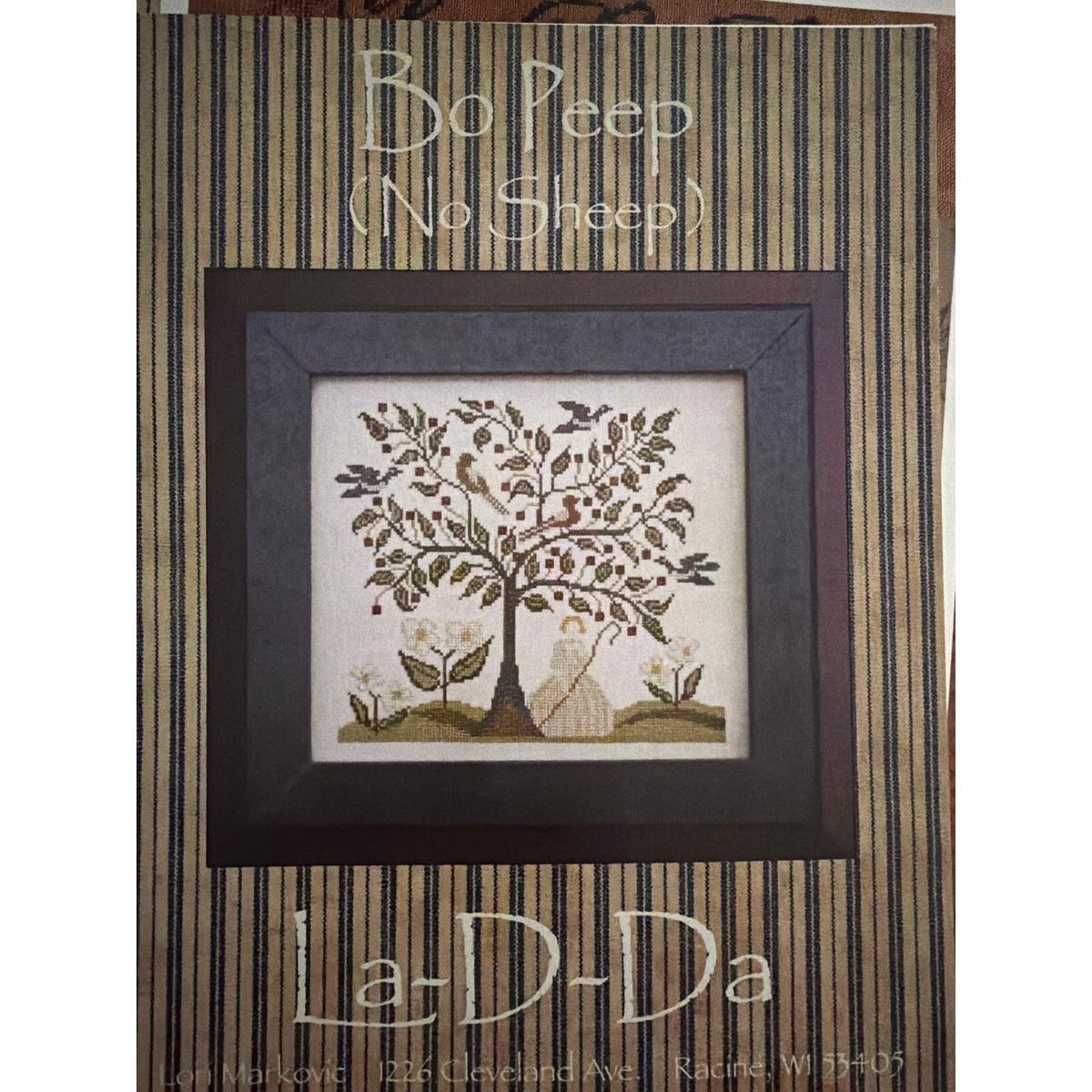 La-D-Da Bo Peep No Sheep Cross Stitch Tree Sampler NOS