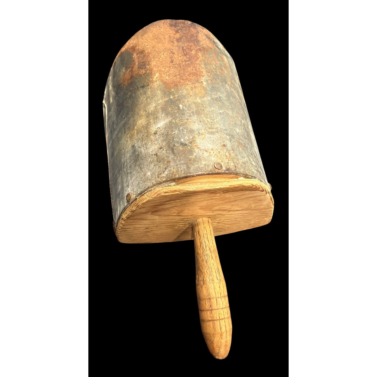 Primitive Handmade Grain Scoop, Antique Rustic Farm Feed Scoop