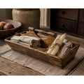 Antique Primitive Wooden Make Do Tote Handmade Farmhouse Gathering Box