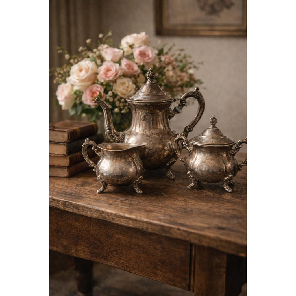 Antique B.S. Blackinton Silver Plated Tea Set – Rococo Revival Style, Circa 1900-1915
