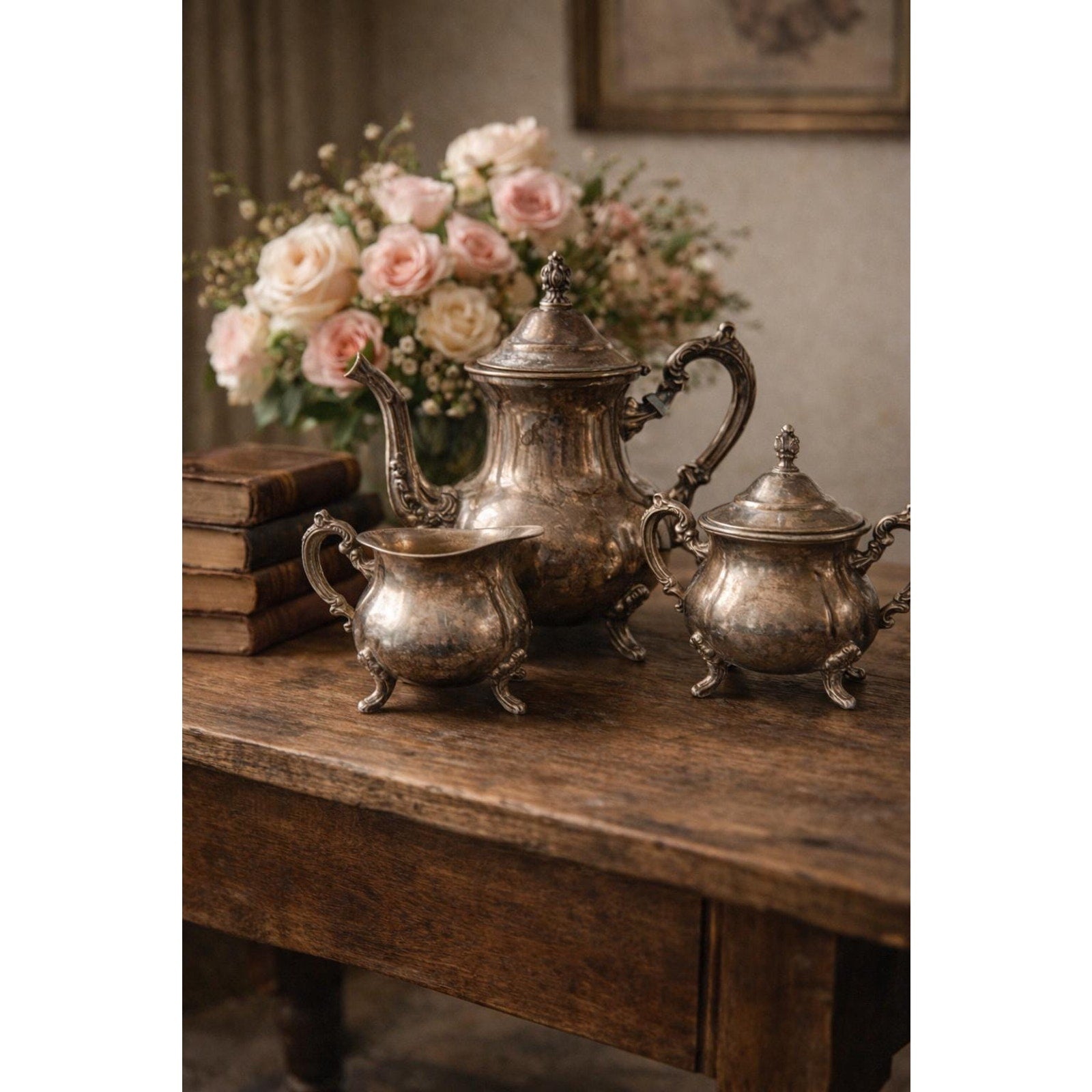 Antique B.S. Blackinton Silver Plated Tea Set – Rococo Revival Style, Circa 1900-1915
