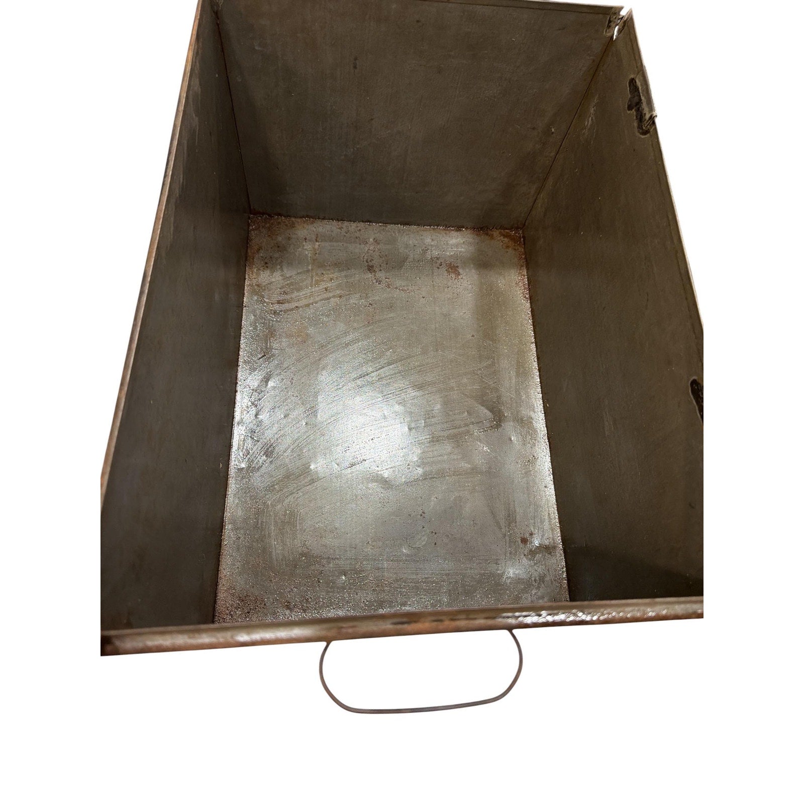 Antique CAKE Tin Box | Rustic Farmhouse Kitchen Storage, Metal Pantry Accent