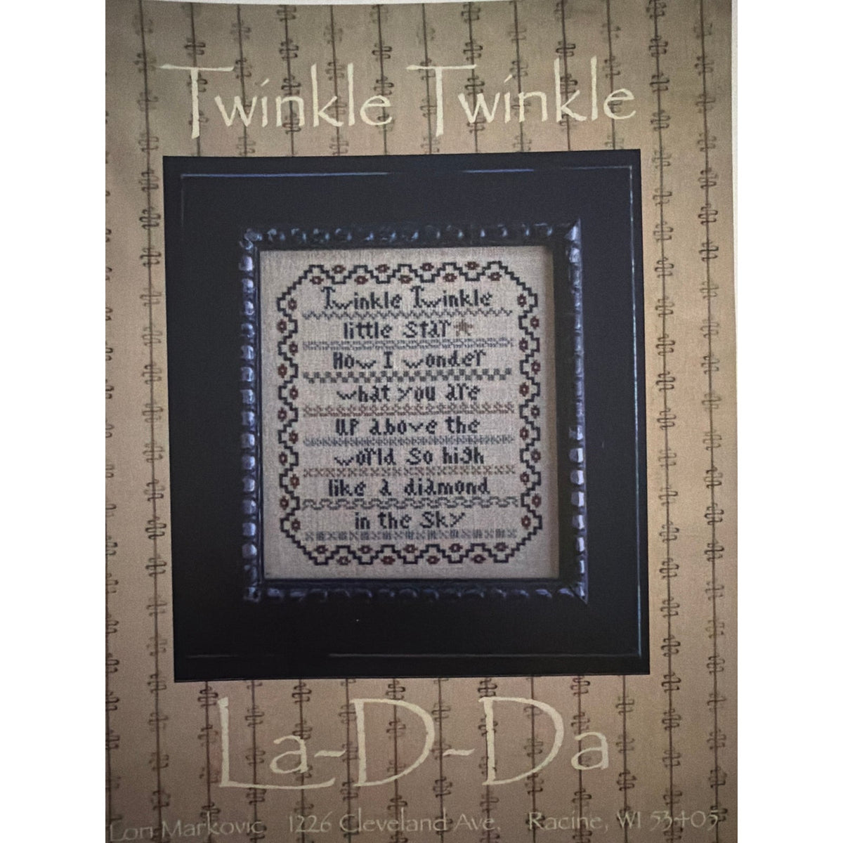 La-D-Da Twinkle Twinkle Cross Stitch Nursery Sampler NOS