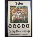 Carriage House Samplings Zebu Cross Stitch Pattern Ornament Zz
