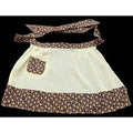 Vintage 1950s Organza Hostess Apron Sheer Floral Half Apron Long Ties – main view