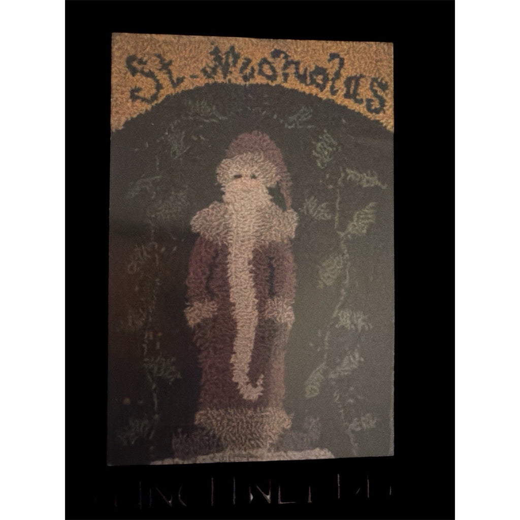 Primitive Punch Needle Pattern St Nicholas Old Tattered Flag Santa NOS