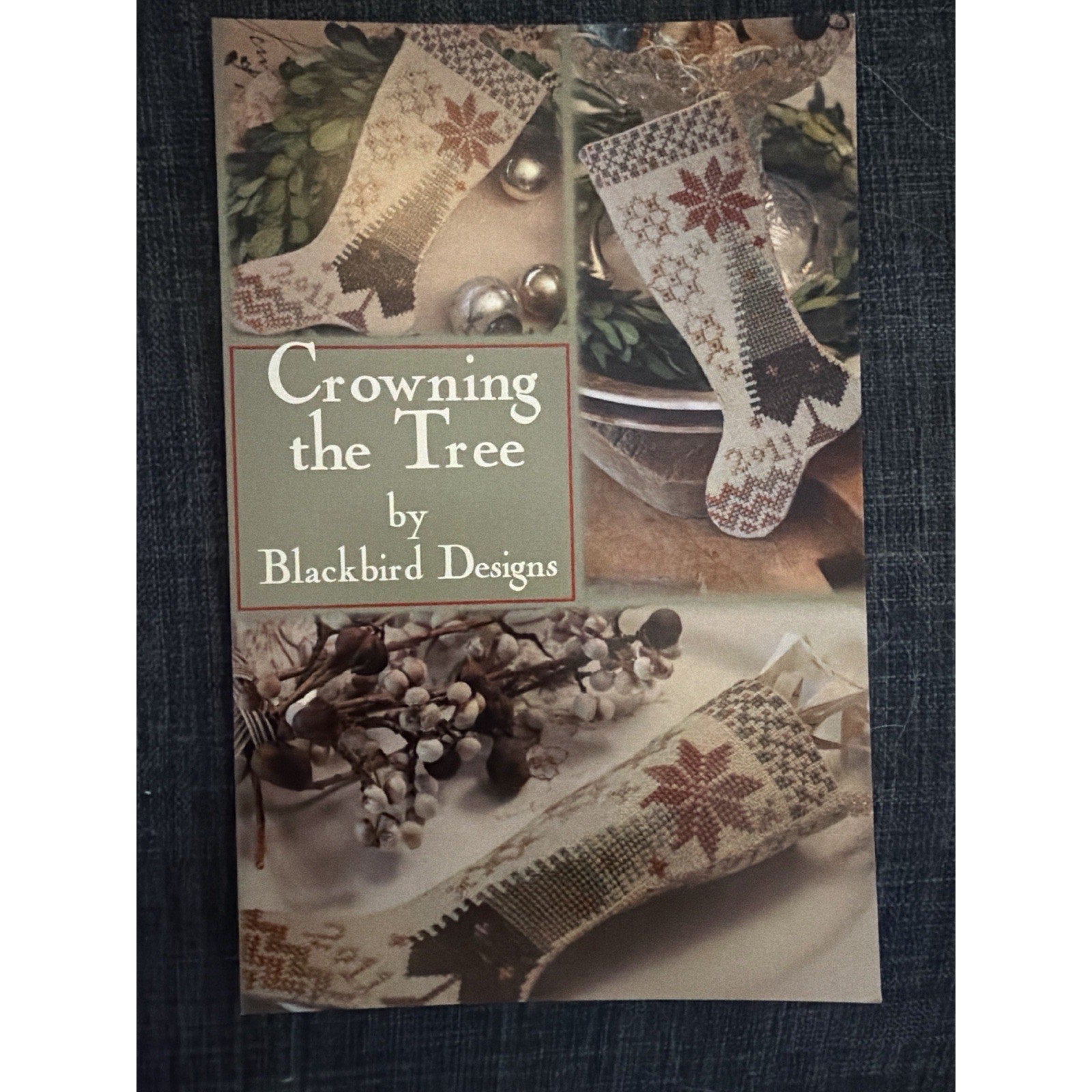 Blackbird Designs Crowning the Tree Cross Stitch Pattern Christmas Stocking