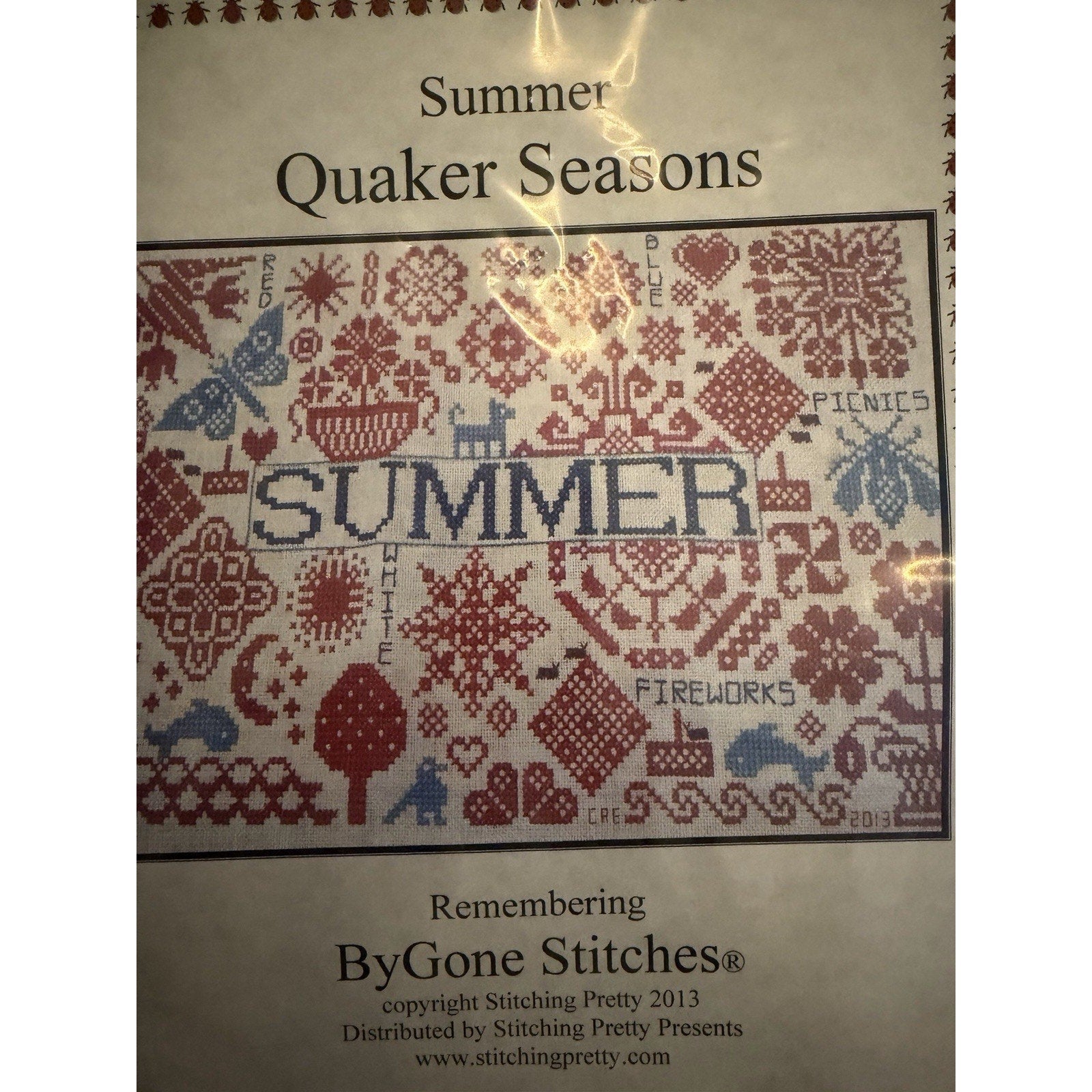 ByGone Stitches Quaker Seasons Set of 4 NOS Cross Stitch Patterns
