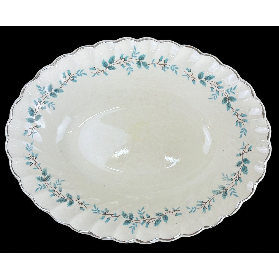 Vintage Curated China Wall Shelf Vignette Blue Floral Cottage Decor – additional view 5